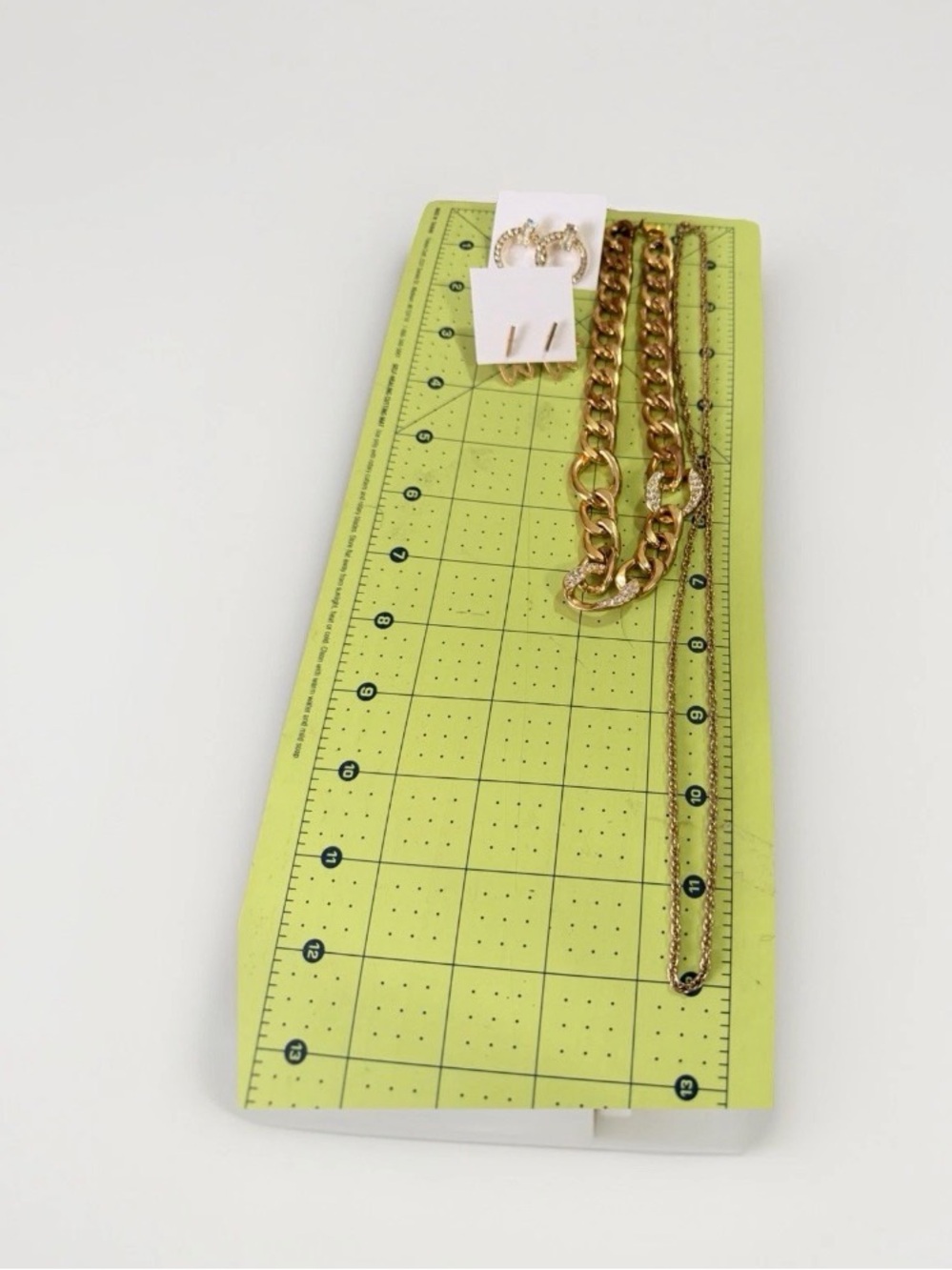 Gold-Tone Chain Necklace lot - Layered Link & Delicate Chains and earrings